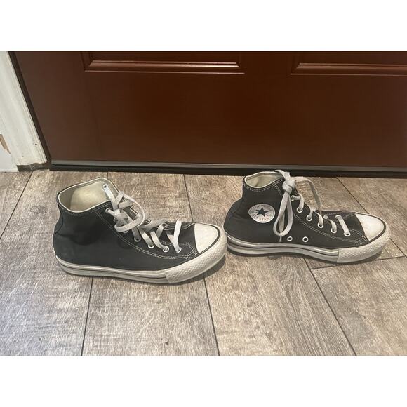 Converse Chuck Taylor All Star Platform High Top Black Gender Kids Size 5 - Picture 5 of 12